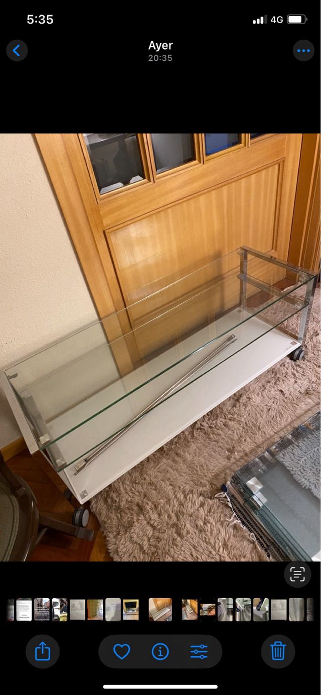 Mesa de centro acero y cristal