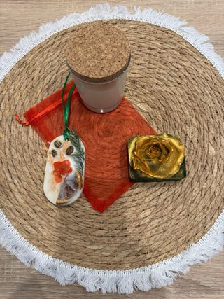 Set de regalo  vela/jabón/ambientador