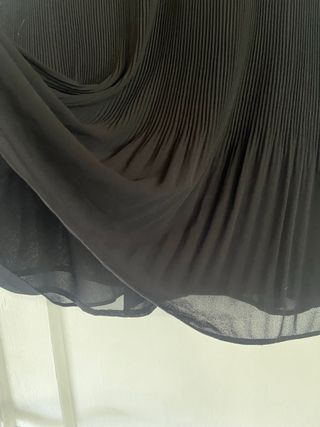 Blusa H&M Negra Plisada Sin Mangas