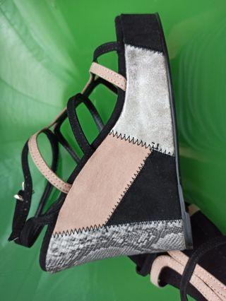 Zapatos de plataforma patchwork