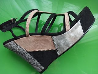 Zapatos de plataforma patchwork