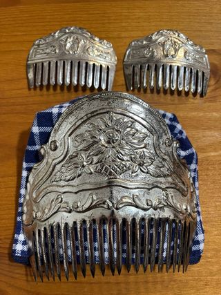 Peinetas fallera niña plata