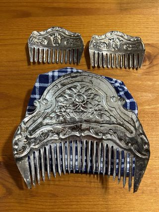 Peinetas fallera niña plata