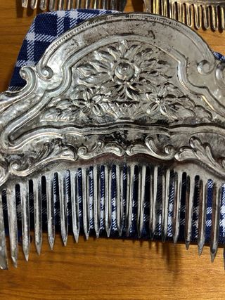 Peinetas fallera niña plata