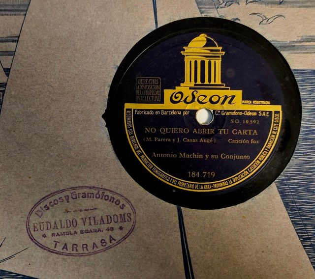 Disco de Pizarra de Antonio Machin. Años 40's