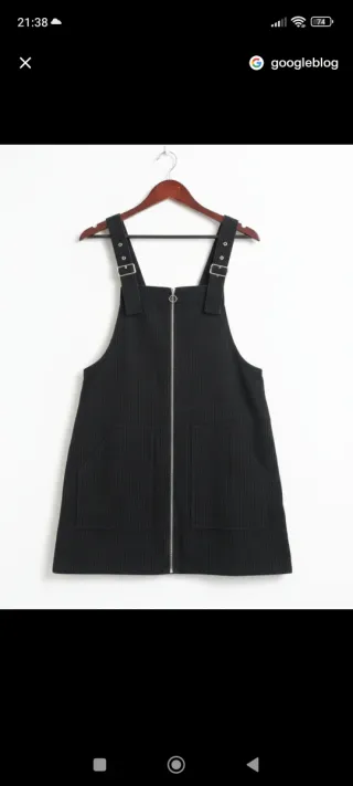 Peto pana negro cremallera frontal