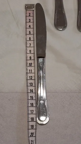 Juego cubiertos postre metal plateado