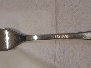 Juego cubiertos postre metal plateado