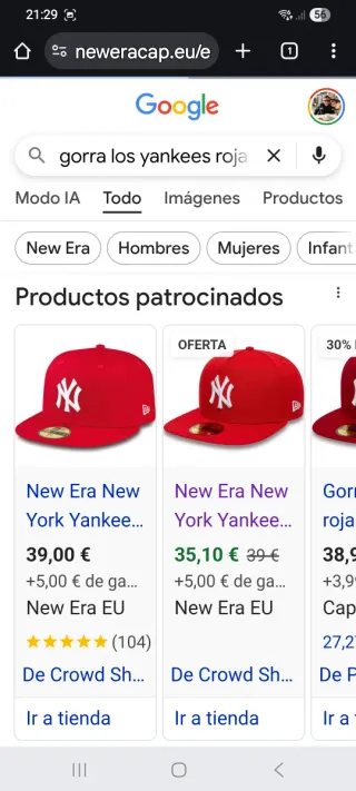 Gorra New Era New York Yankees Roja