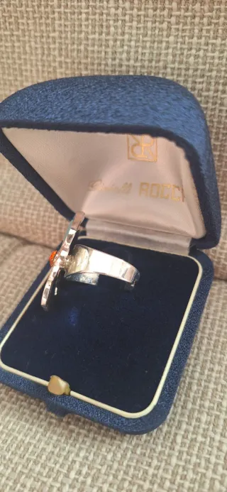 Anello cuori smaltati multicolore