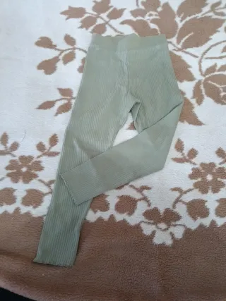 Leggings canalé verde talla 8/9