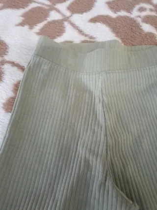 Leggings canalé verde talla 8/9