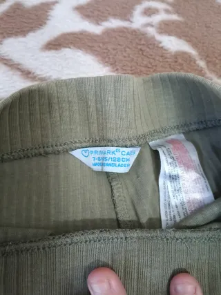 Leggings canalé verde talla 8/9