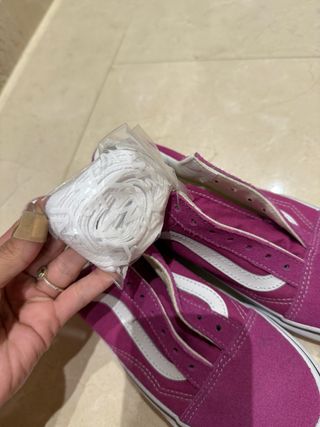 Zapatillas Vans Mujer Rosa y Blanco