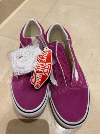 Zapatillas Vans Mujer Rosa y Blanco