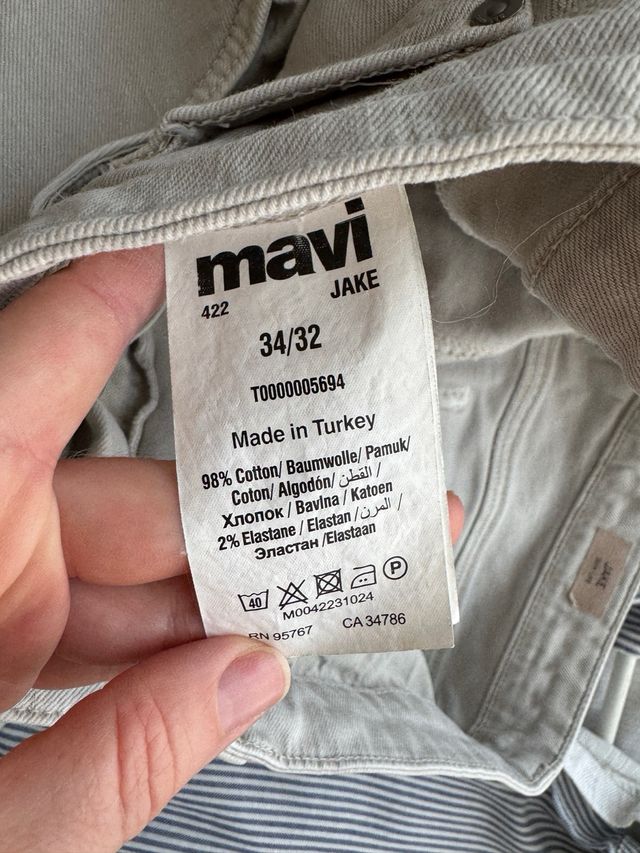 Pantalones Mavi Slim Fit Hombre Talla 34/32