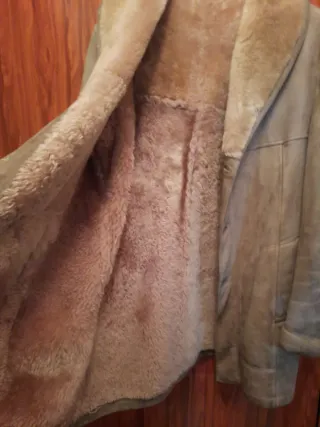 Chaquetón vintage beige y marrón