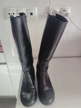 Botas de piel altas talla 38