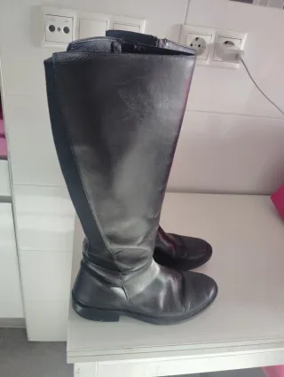 Botas de piel altas talla 38