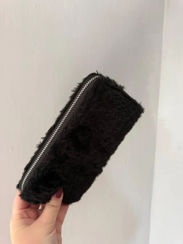 PORTAFOGLIO ECOPELLICCIA NERO