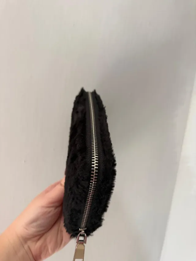 PORTAFOGLIO ECOPELLICCIA NERO