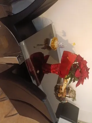 Mesa de cristal negra