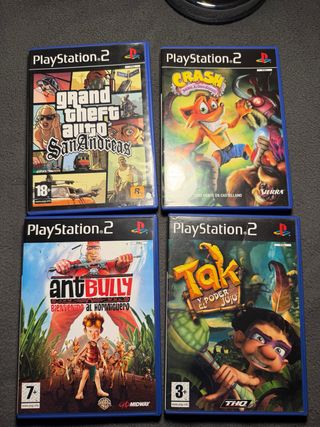 Lote 4 Juegos PS2: GTA San Andreas, Crash, Antbull