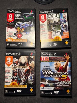 Lote 4 Juegos PS2 Promocionales DVD