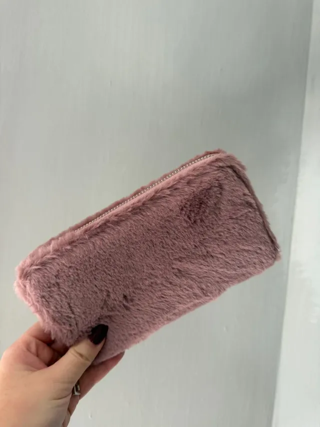 PORTAFOGLIO ECOPELLICCIA ROSA