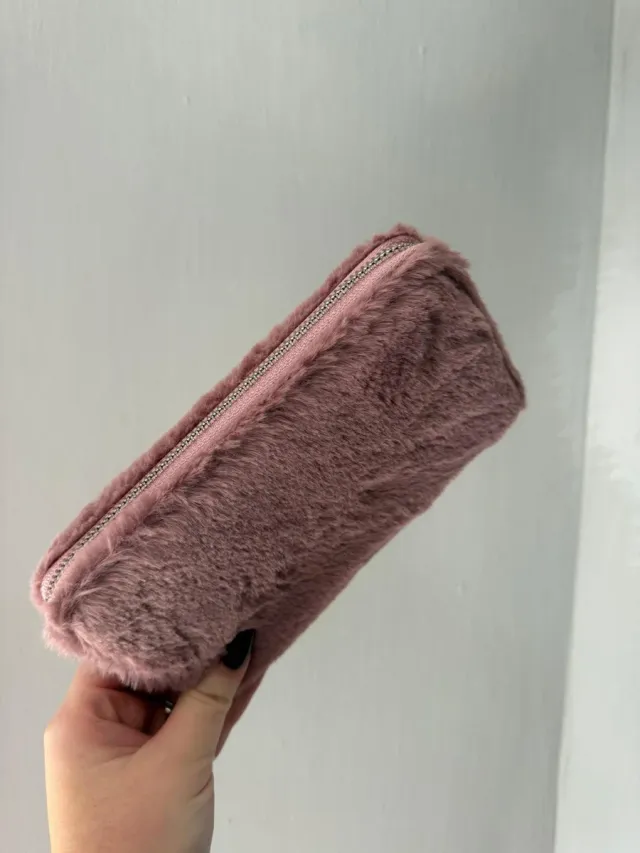 PORTAFOGLIO ECOPELLICCIA ROSA