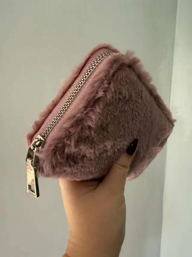 PORTAFOGLIO ECOPELLICCIA ROSA