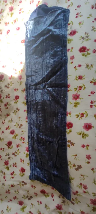 Bufanda, pañuelo de terciopelo azul y morado