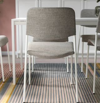 Sillas de comedor tela y metal