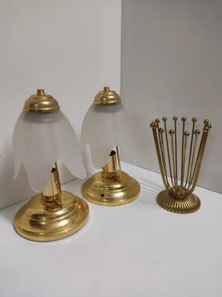 Coppia Lampade Comodino + Soprammobile Vintage