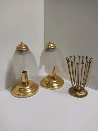 Coppia Lampade Comodino + Soprammobile Vintage