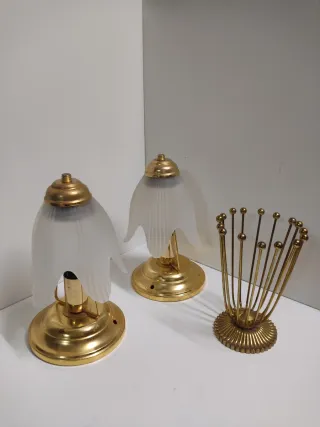 Coppia Lampade Comodino + Soprammobile Vintage