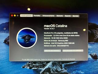 Apple MacBook Pro 13' mid 2012 Plata