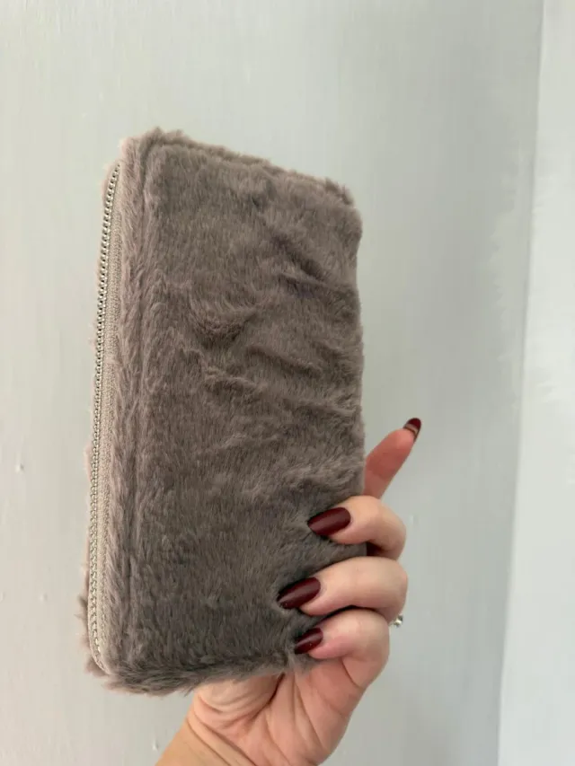 PORTAFOGLIO ECOPELLICCIA LILLA