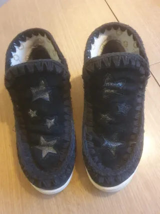 Botas niña Mou negras y plateadas