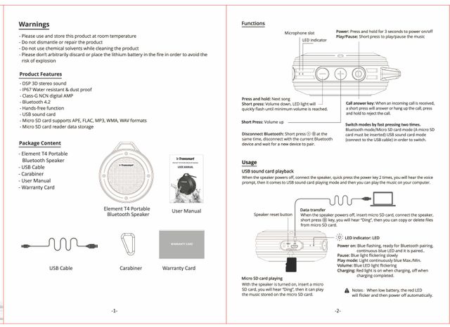 Altoparlante Bluetooth Tronsmart