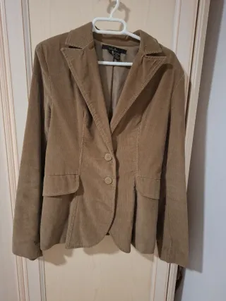 Americana mujer marrón corduroy