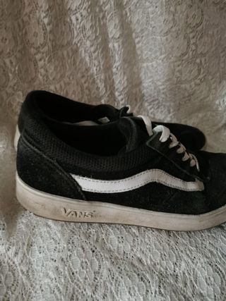Zapatillas Vans Hombre Negras Blancas