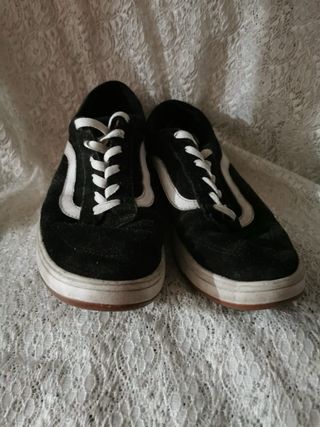 Zapatillas Vans Hombre Negras Blancas
