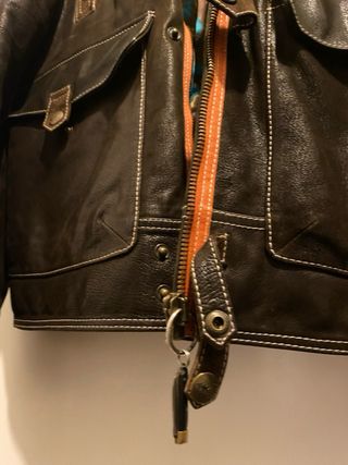 Cazadora de cuero Caramelo hombre