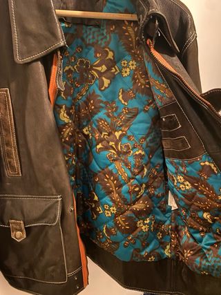 Cazadora de cuero Caramelo hombre