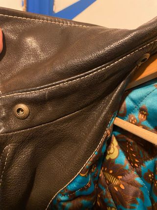 Cazadora de cuero Caramelo hombre