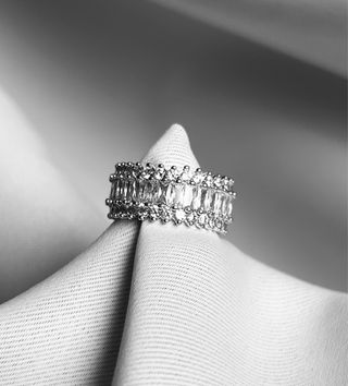 Anillo joya en oro Laminado 18k con circonitas