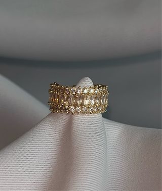 Anillo joya en oro Laminado 18k con circonitas