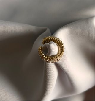 Anillo joya en oro Laminado 18k con circonitas