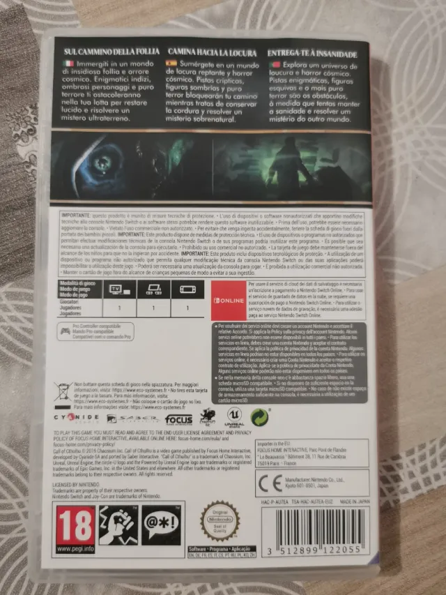 Call of Cthulhu Nintendo Switch